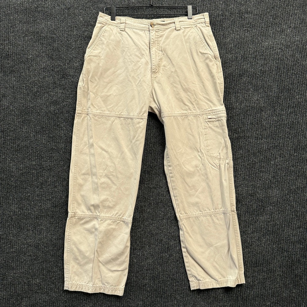 Royal Robbins Mens 34x32 Khaki Cargo Hiking Pants Cotton Outdoor Travel Beige